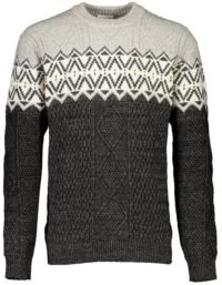 Lindbergh Cable Mix Two Color Knitwear 30-805002 M Black Mix (Storlek S)