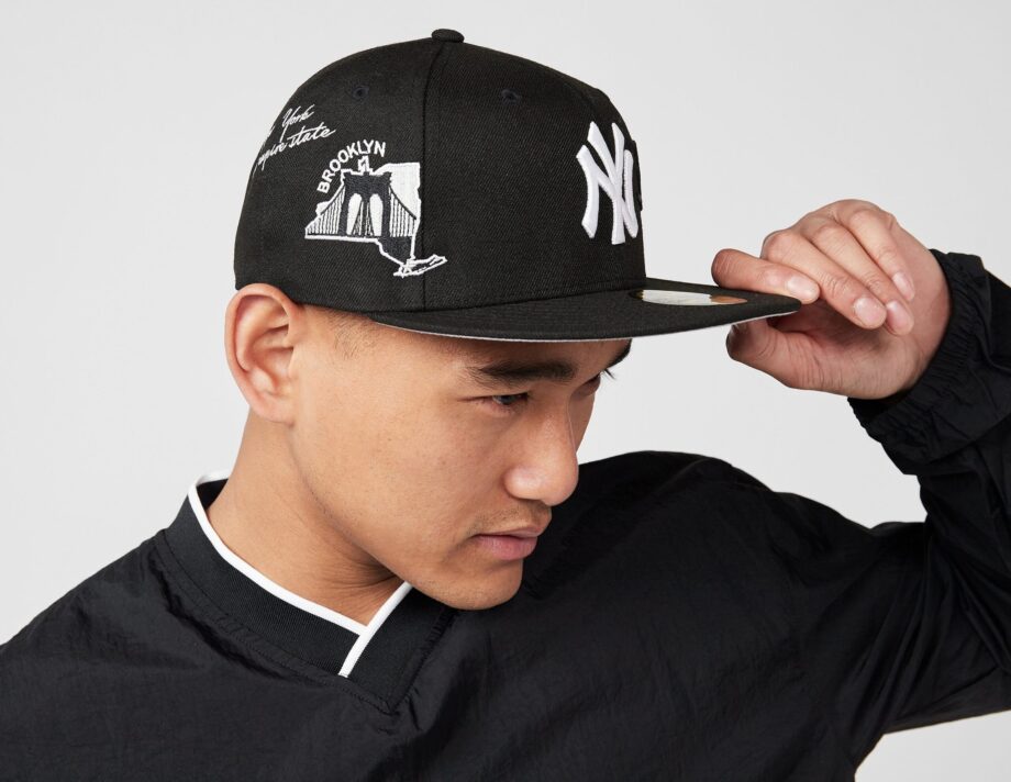 New Era MLB New York Yankees 59FIFTY Script Cap, Black