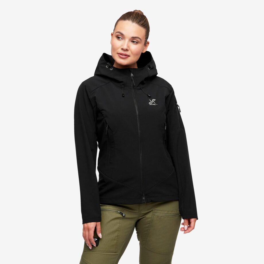 Revolution Race Reckon Softshell Jacket - Dam - Black, Storlek:L - Dam > Jackor > Softshelljackor