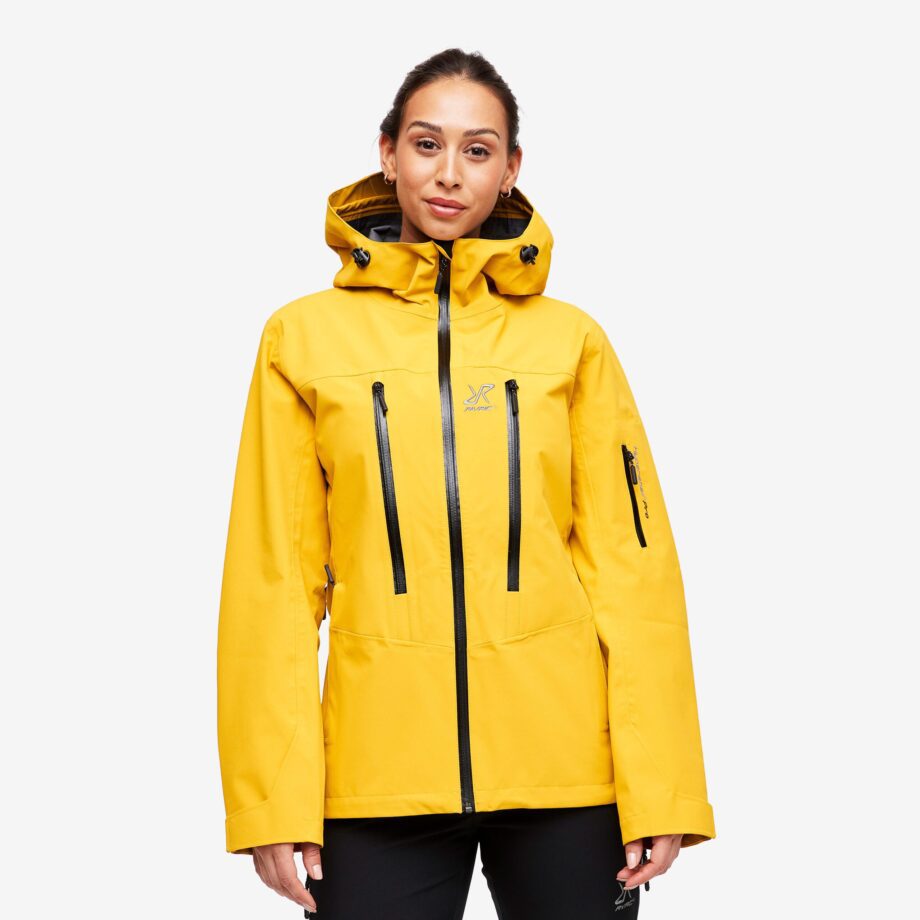 Revolution Race Whisper Jacket - Dam - Lemon Curry, Storlek:XL - Skaljacka & Vindjacka