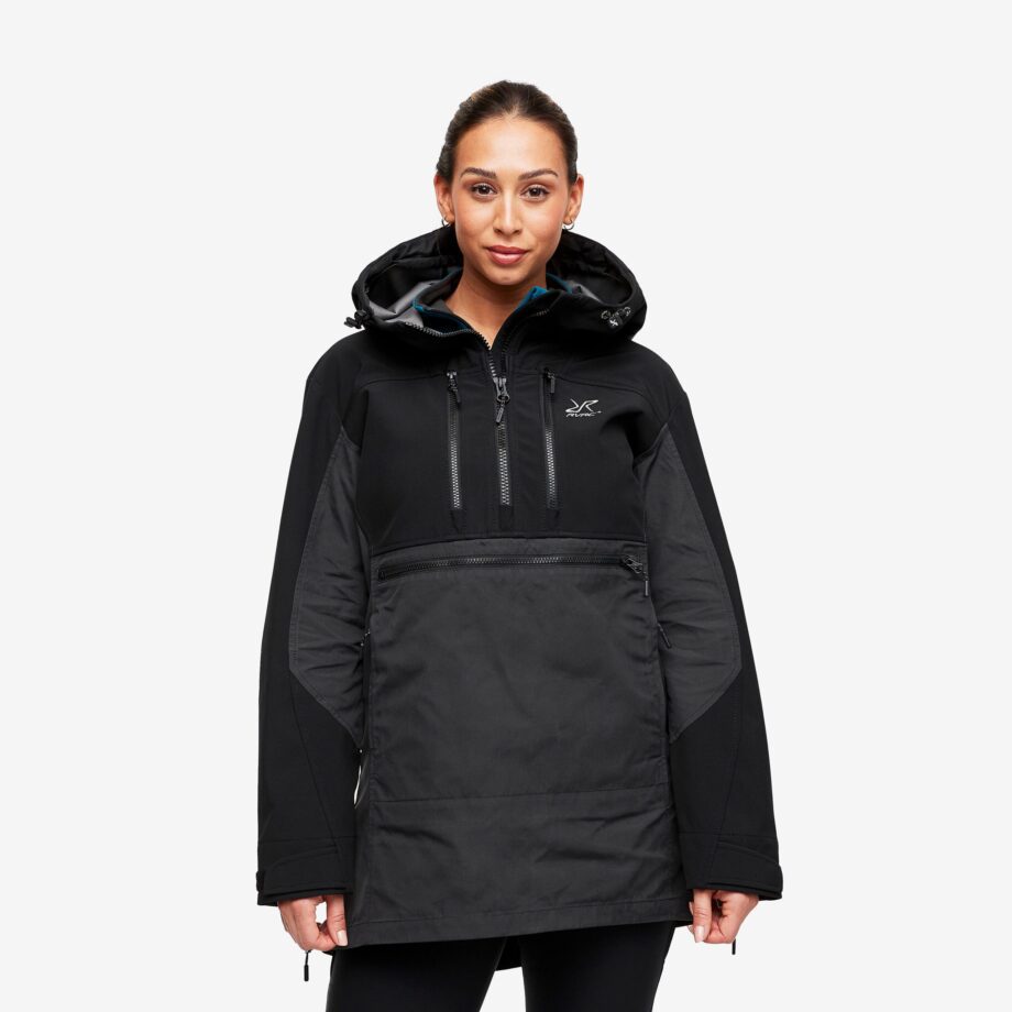 Revolution Race Outdoor Anorak - Dam - Jetblack, Storlek:S - Skaljacka & Vindjacka