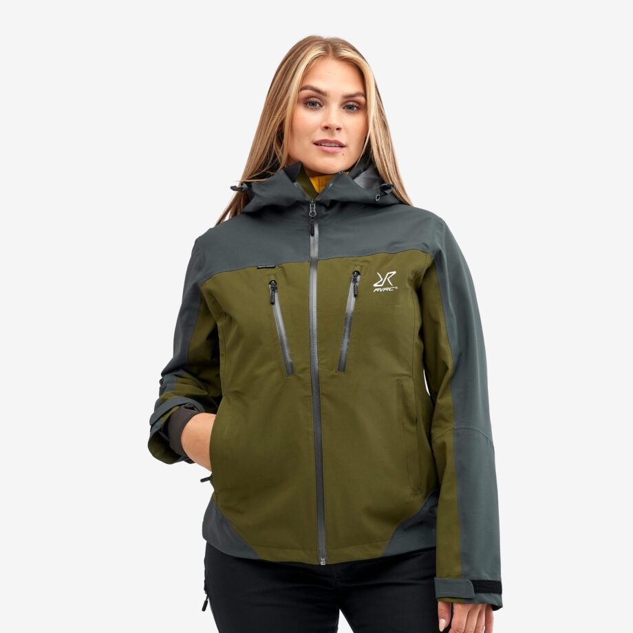 Revolution Race Silence Proshell Jacket - Dam - Dark Olive 2.0, Storlek:M - Skaljacka & Vindjacka