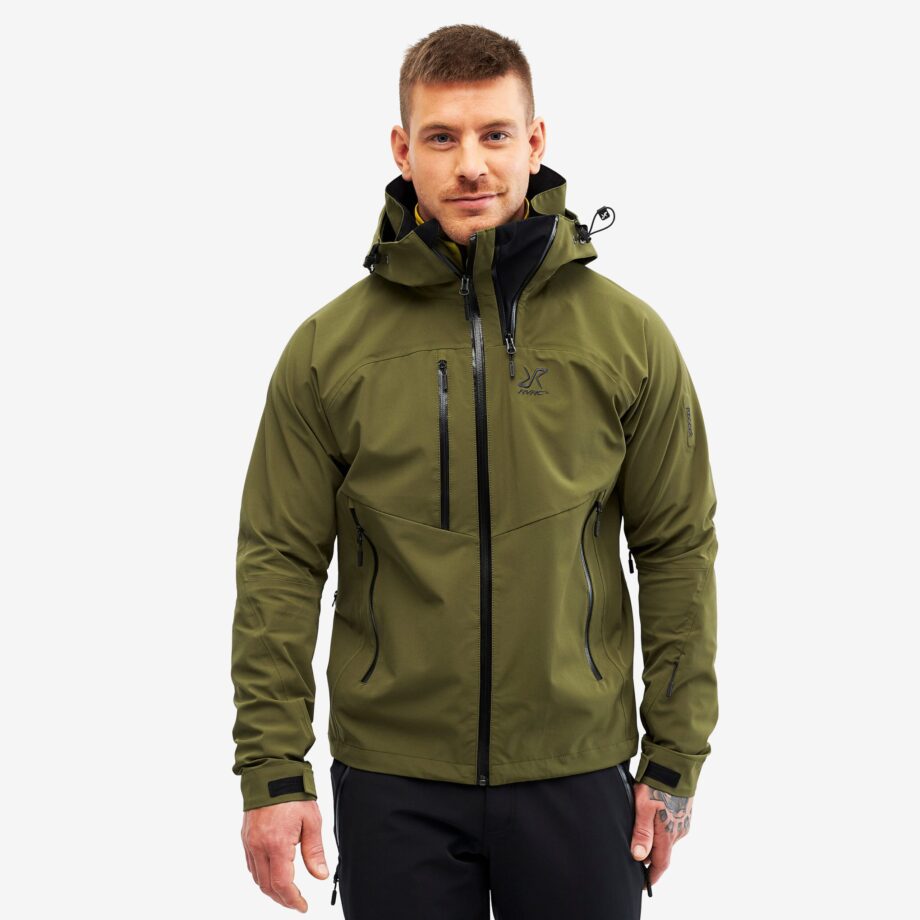 Revolution Race Cyclone Rescue Jacket 2.0 - Herr - Dark Olive, Storlek:XL - Skaljacka & Vindjacka