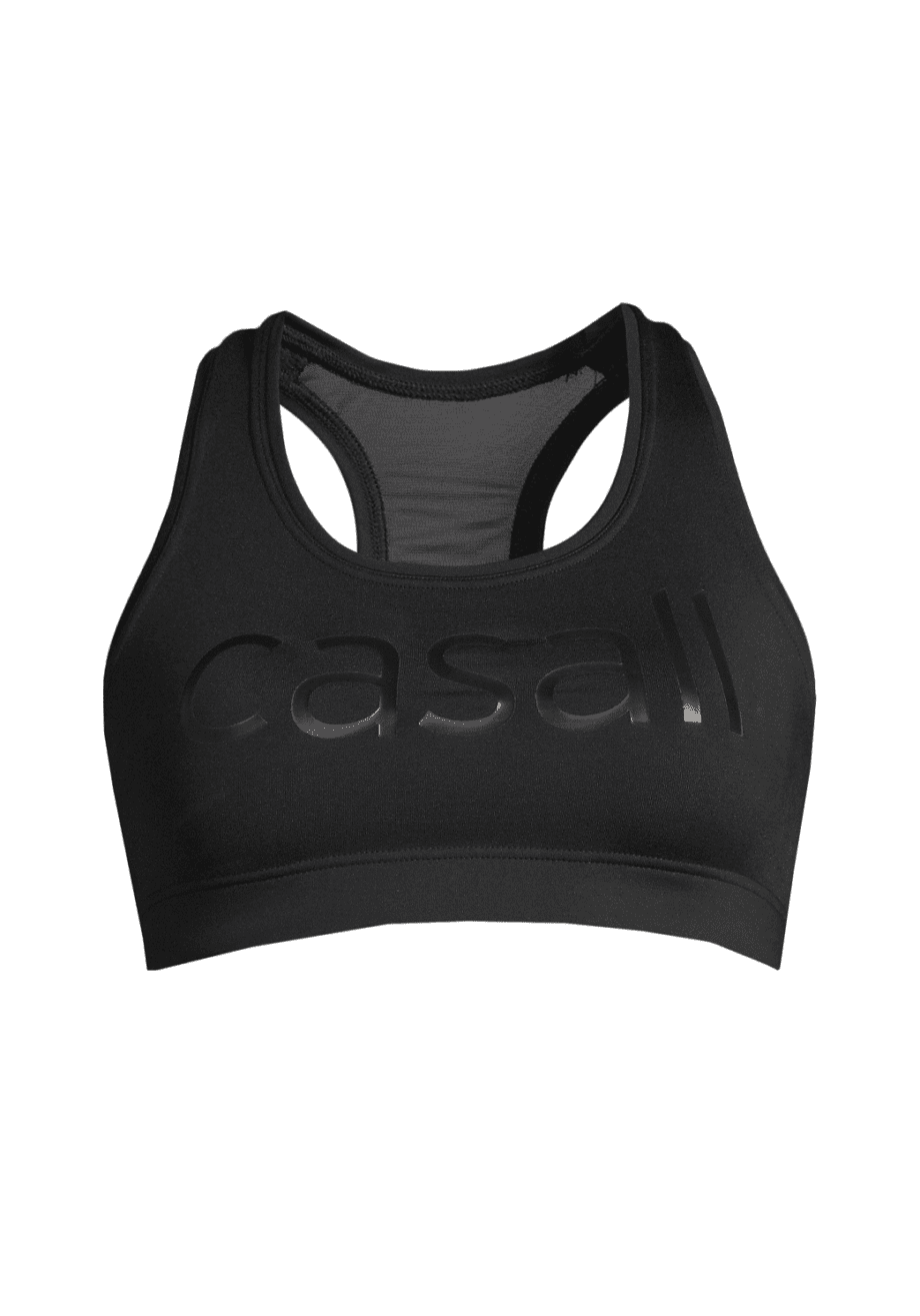 Casall Iconic wool sports bra - Black Logo