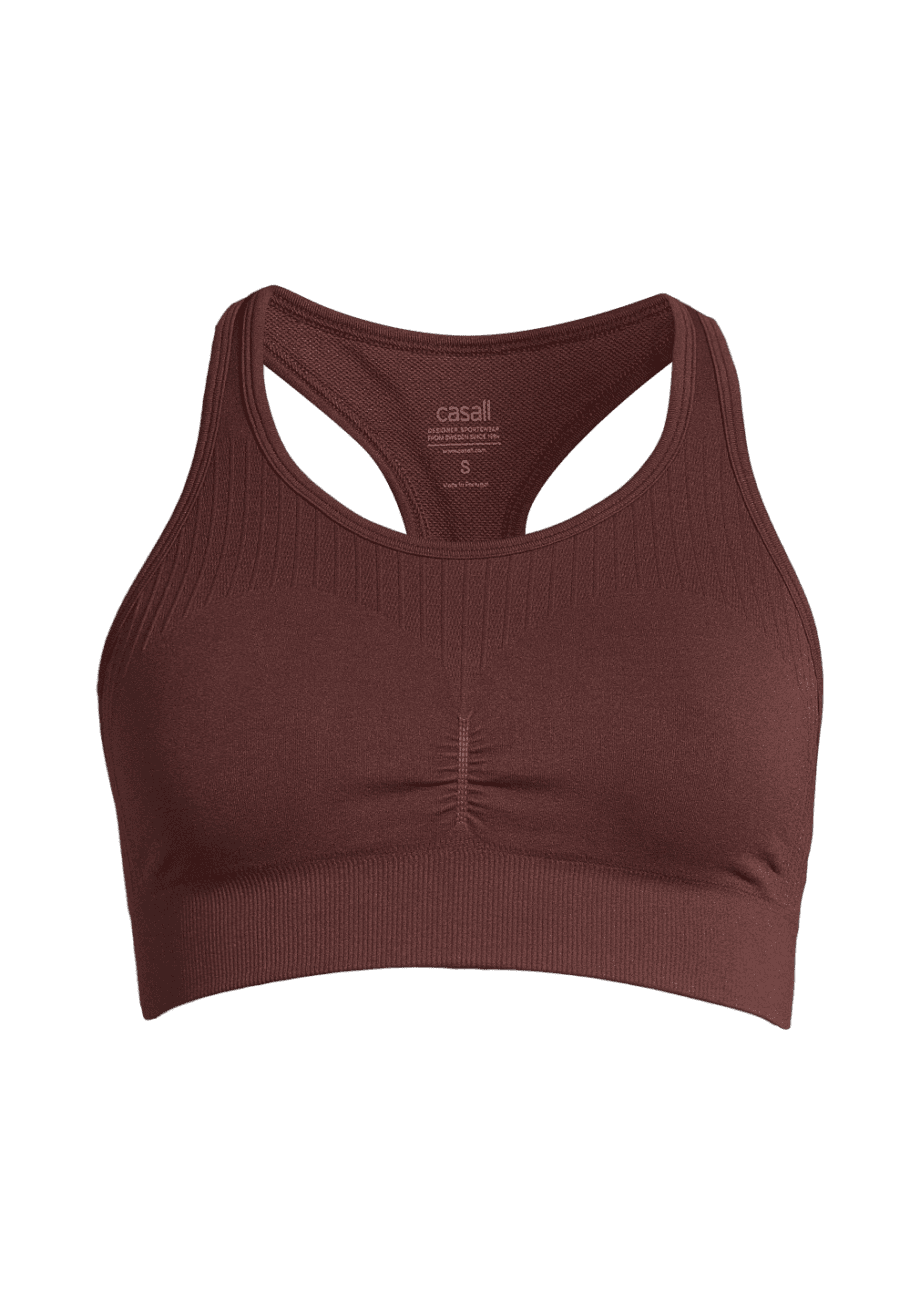 Casall Seamless Soft Sports Bra - Mahogany Red