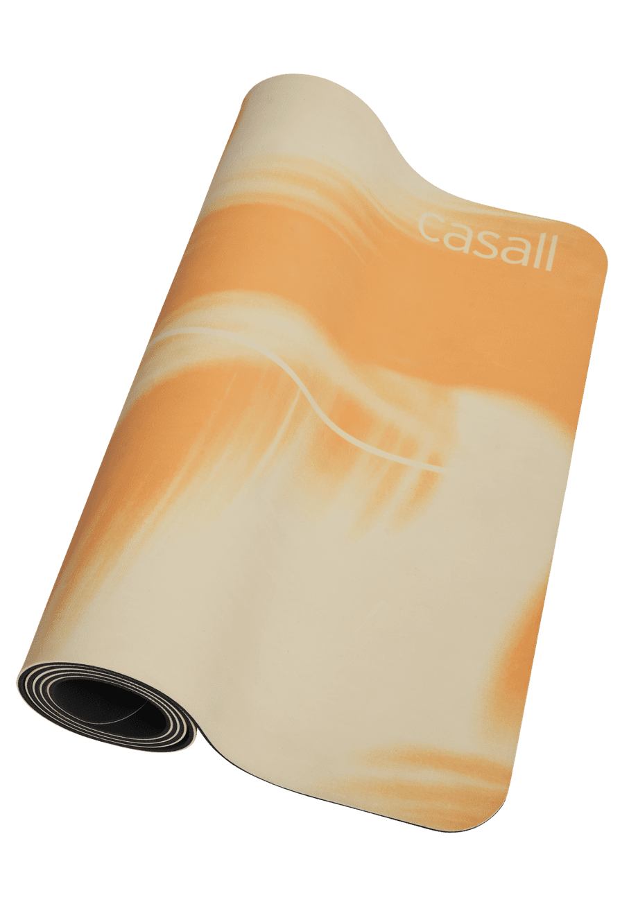 Casall Yoga mat natural rubber grip 5mm - Yellow/cream