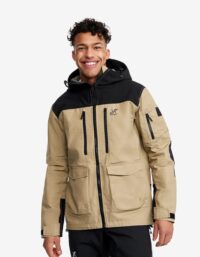 Revolution Race Outdoor Jacket - Herr - Khaki, Storlek:S - Skaljacka & Vindjacka