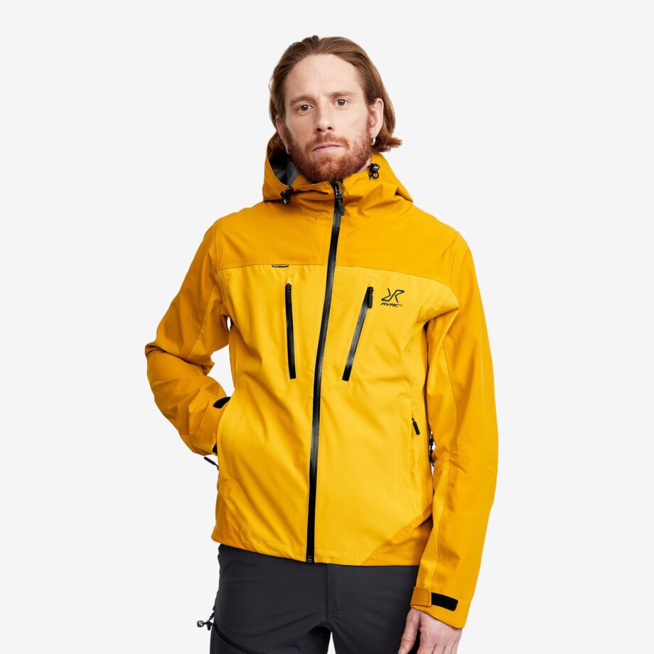Revolution Race Silence Proshell Jacket - Herr - Lemon Curry, Storlek:S - Skaljacka & Vindjacka