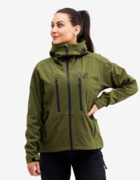 Revolution Race Trail Jacket - Dam - Dark Olive, Storlek:XL - Dam > Jackor > Softshelljackor