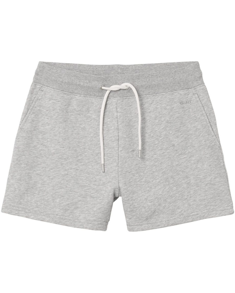 Gant Tonal Shield Sweat Shorts W Light Grey Melange (Storlek L)