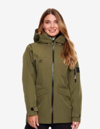 Revolution Race Monsoon Jacket - Dam - Olive Night, Storlek:S - Skaljacka & Vindjacka