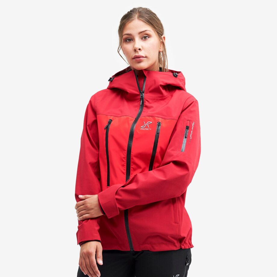 Revolution Race Whisper Jacket - Dam - Red, Storlek:M - Skaljacka & Vindjacka