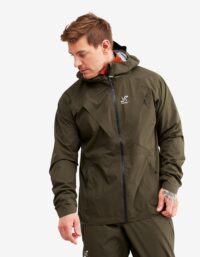Revolution Race Typhoon Jacket - Herr - Mud, Storlek:S - Skaljacka & Vindjacka