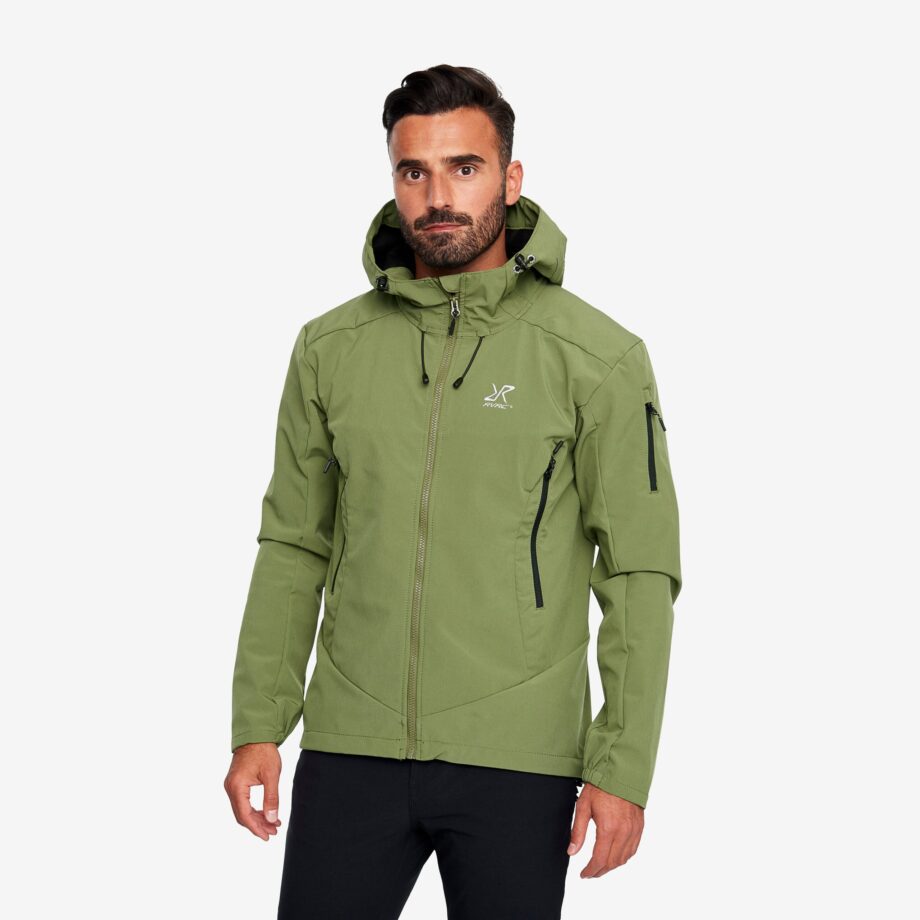 Revolution Race Reckon Softshell Jacket - Herr - Olivine, Storlek:S - Jackor > Softshelljackor