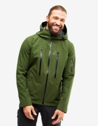Revolution Race Whisper Jacket - Herr - Green, Storlek:L - Skaljacka & Vindjacka
