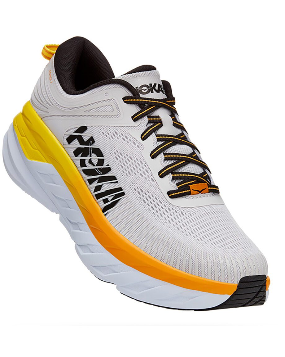 Hoka Bondi 7 M Nimbus Cloud/Radiant Yellow (Storlek 9.5 US)