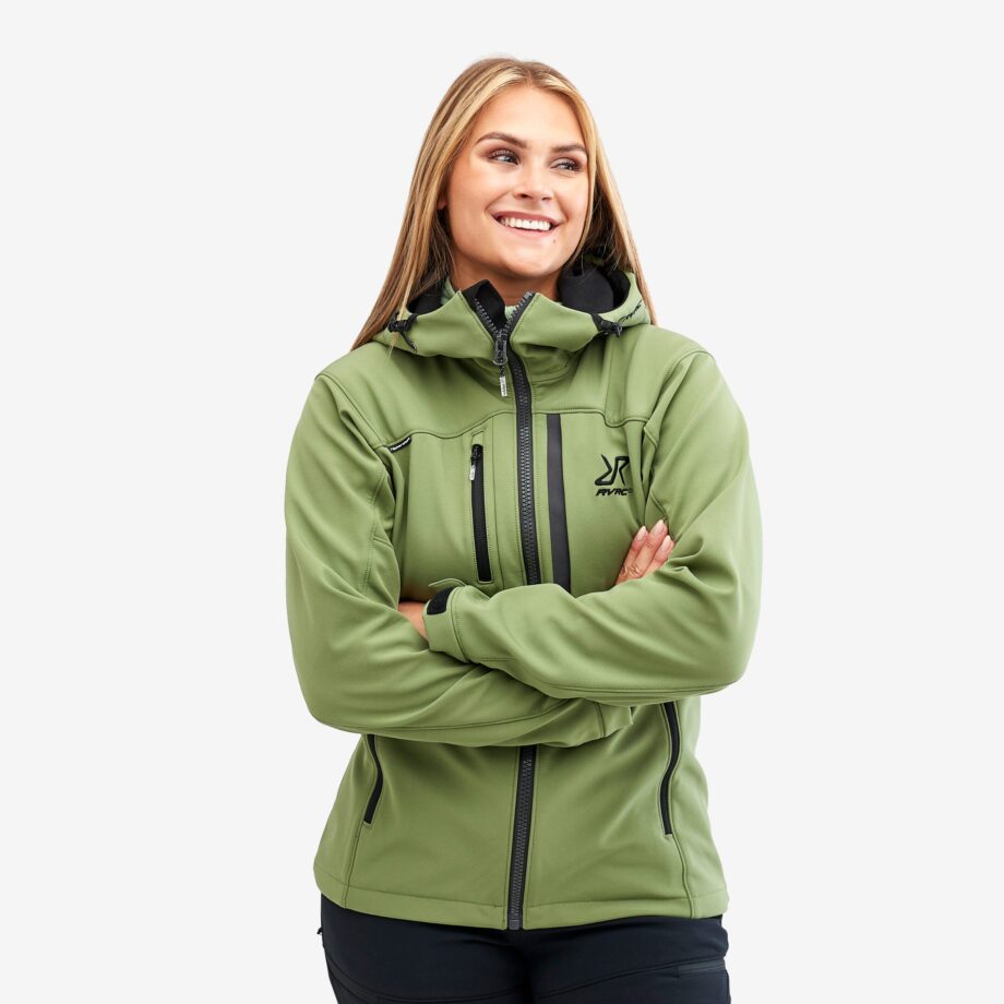 Revolution Race Hiball Jacket - Dam - Pine Green, Storlek:XL - Dam > Jackor > Softshelljackor