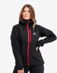 Revolution Race Hiball Jacket - Dam - Black/Red, Storlek:XL - Dam > Jackor > Softshelljackor