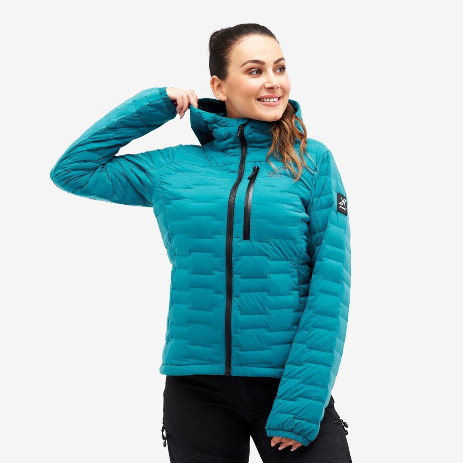 Revolution Race Flex Down Jacket - Dam - Ocean Depth, Storlek:S - Vinterjackor