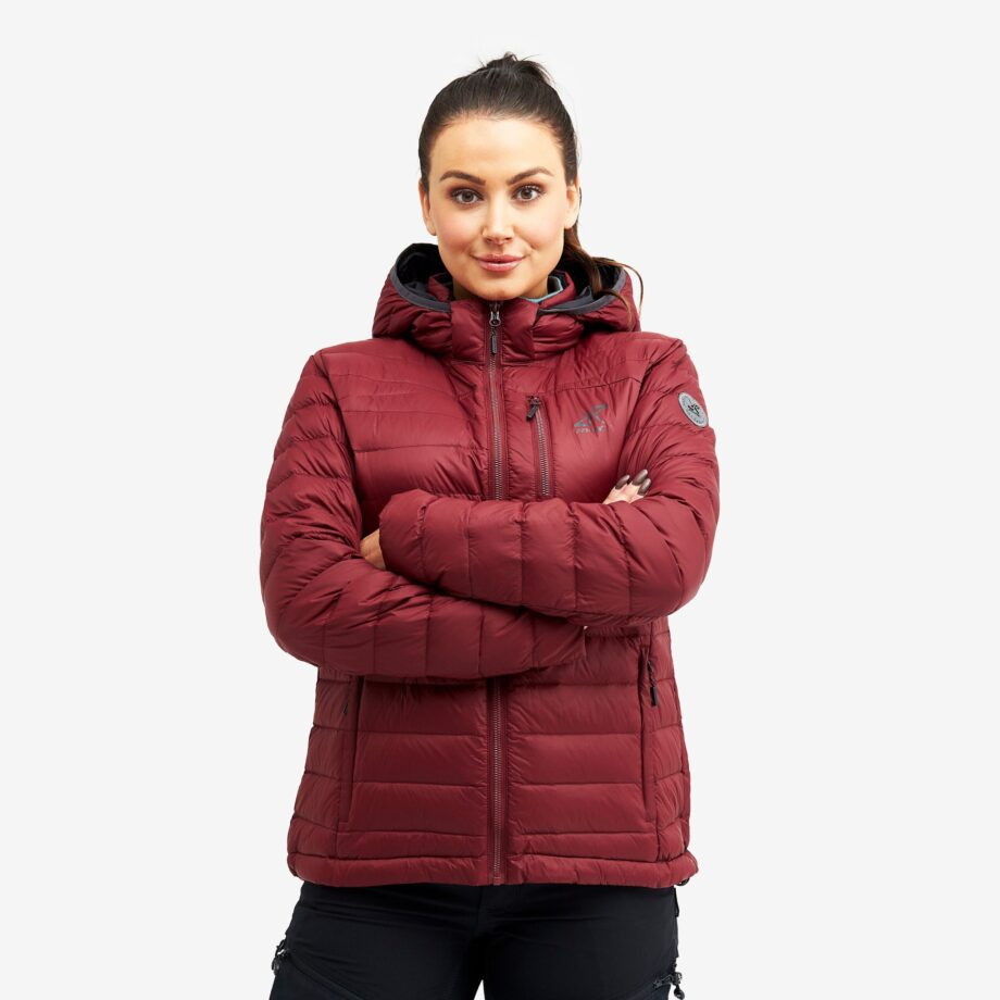 Revolution Race Helium Down Jacket - Dam - Bison Red, Storlek:S - Vinterjackor