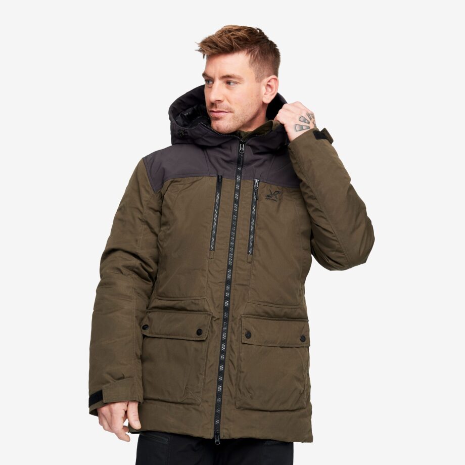 Revolution Race Outdoor Parka - Herr - Mud, Storlek:M - Vinterjackor