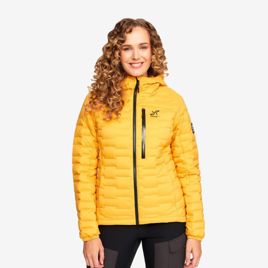 Revolution Race Flex Down Jacket - Dam - Lemon Curry, Storlek:XS - Vinterjackor