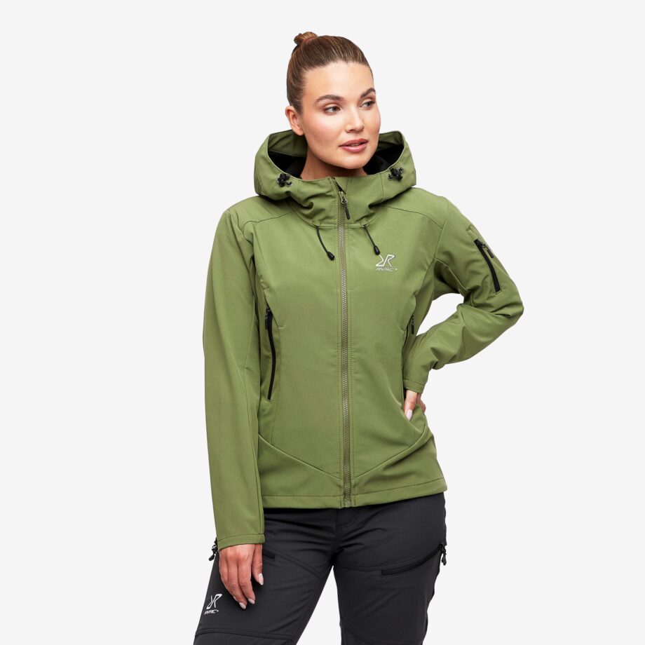 Revolution Race Reckon Softshell Jacket - Dam - Olivine, Storlek:XL - Dam > Jackor > Softshelljackor