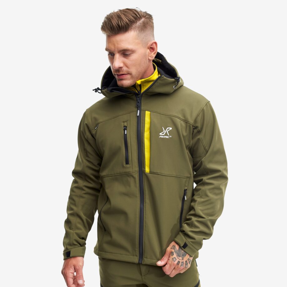 Revolution Race Hiball Jacket - Herr - Dark Olive, Storlek:M - Jackor > Softshelljackor