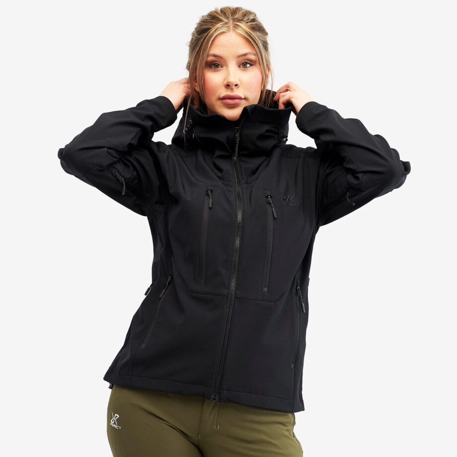 Revolution Race Trail Jacket - Dam - Black Edition, Storlek:XL - Dam > Jackor > Softshelljackor