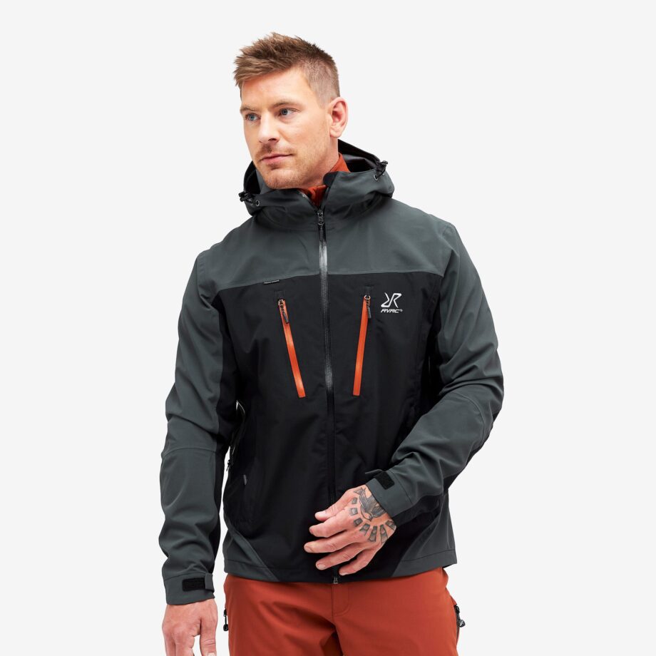 Revolution Race Silence Proshell Jacket - Herr - Black/Rusty 2.0, Storlek:L - Skaljacka & Vindjacka