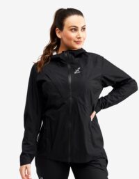 Revolution Race Typhoon Jacket - Dam - Black, Storlek:XS - Skaljacka & Vindjacka