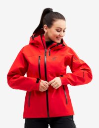 Revolution Race Cyclone Rescue Jacket 2.0 - Dam - Flame Scarlet, Storlek:S - Skaljacka & Vindjacka
