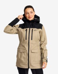 Revolution Race Outdoor Jacket - Dam - Khaki, Storlek:S - Skaljacka & Vindjacka