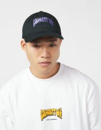 Carhartt WIP Bubble Script Cap, Black