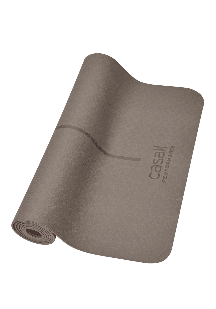 Casall PRF Yoga mat Cushion 4mm - Taupe grey/Pink