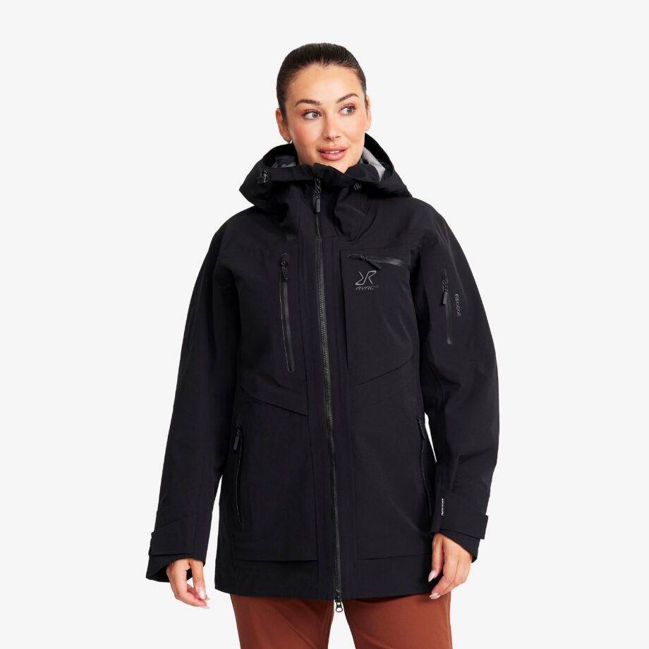 Revolution Race Dam > Jackor > Regn- & Skaljackor - Cyclone Long 3L Jacket - Dam - Black, Storlek:L