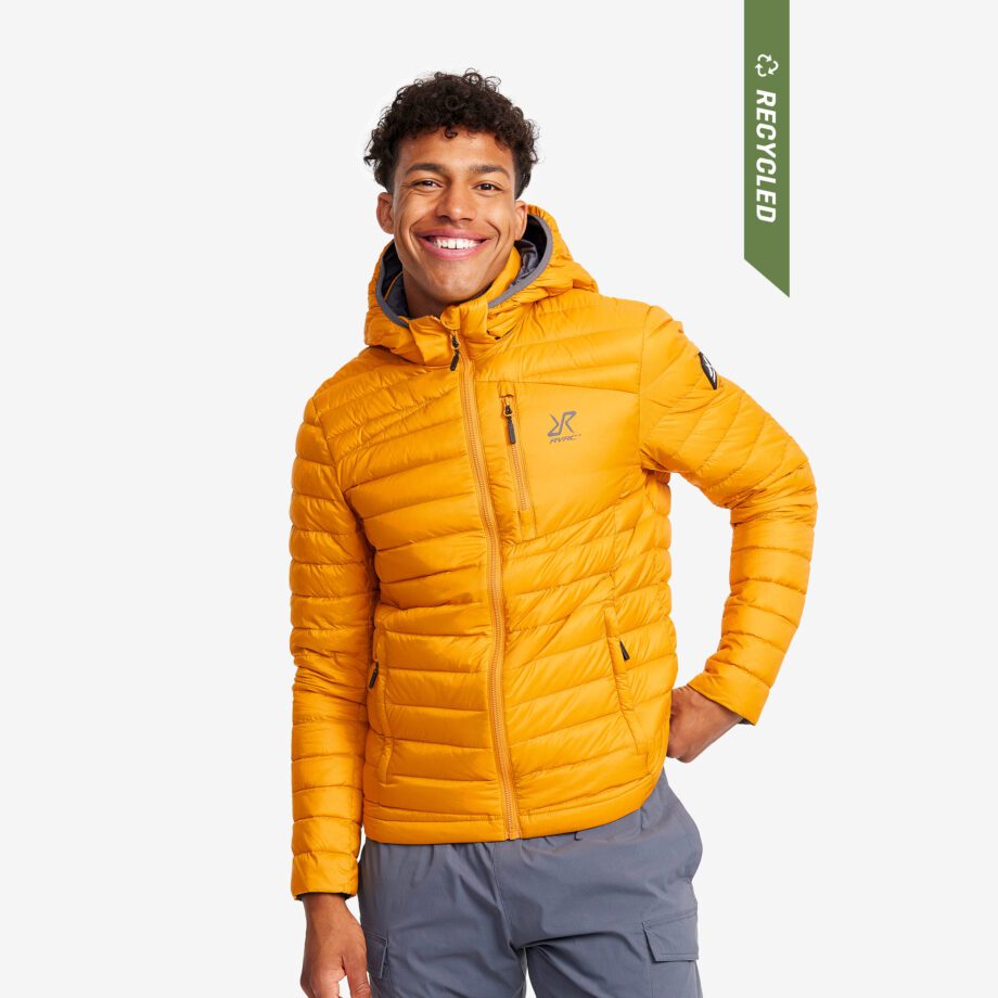 Revolution Race Helium Down Jacket - Herr - Golden Yellow, Storlek:L - Vinterjackor