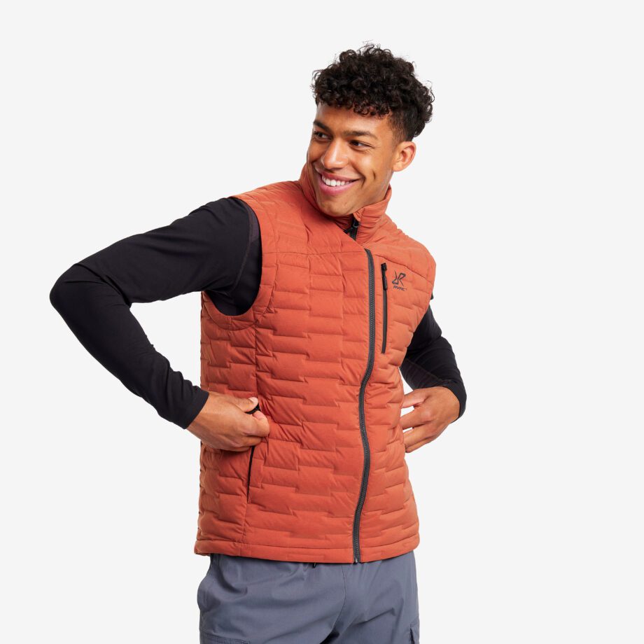 Revolution Race Flex Stretch Down Vest - Herr - Rusty Orange, Storlek:L - Jackor > Västar