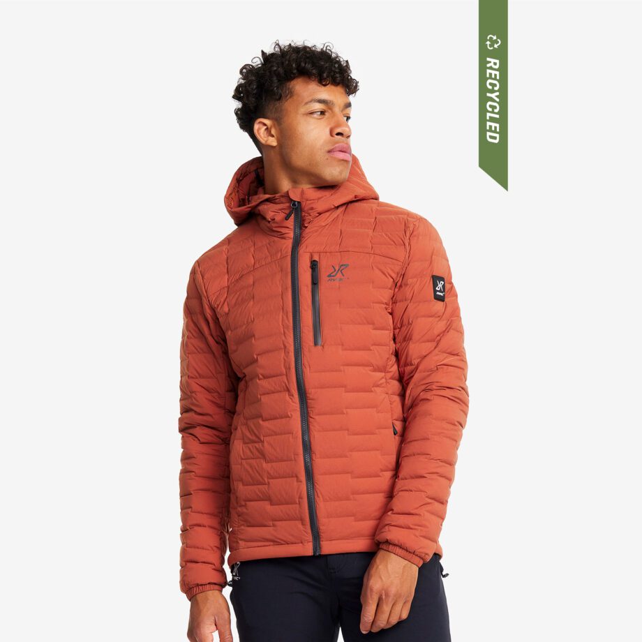 Revolution Race Flex Stretch Down Jacket - Herr - Rusty Orange, Storlek:S - Vinterjackor