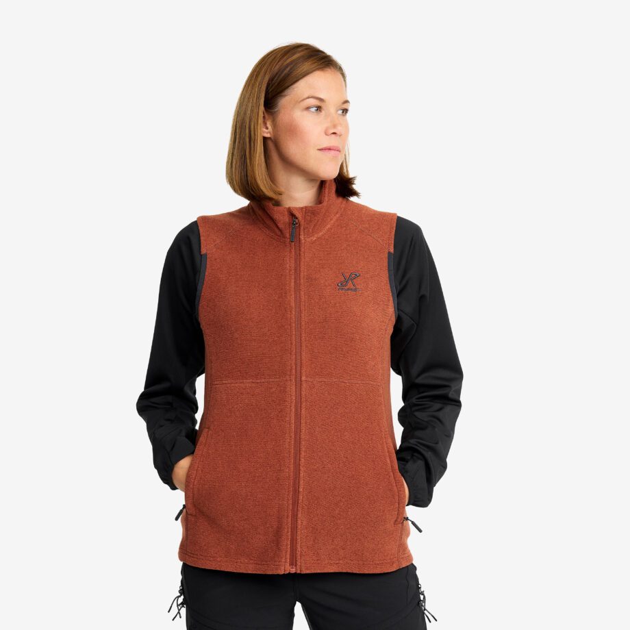 Revolution Race Essential Fleece Vest - Dam - Smoked Paprika, Storlek:2XL - Västar