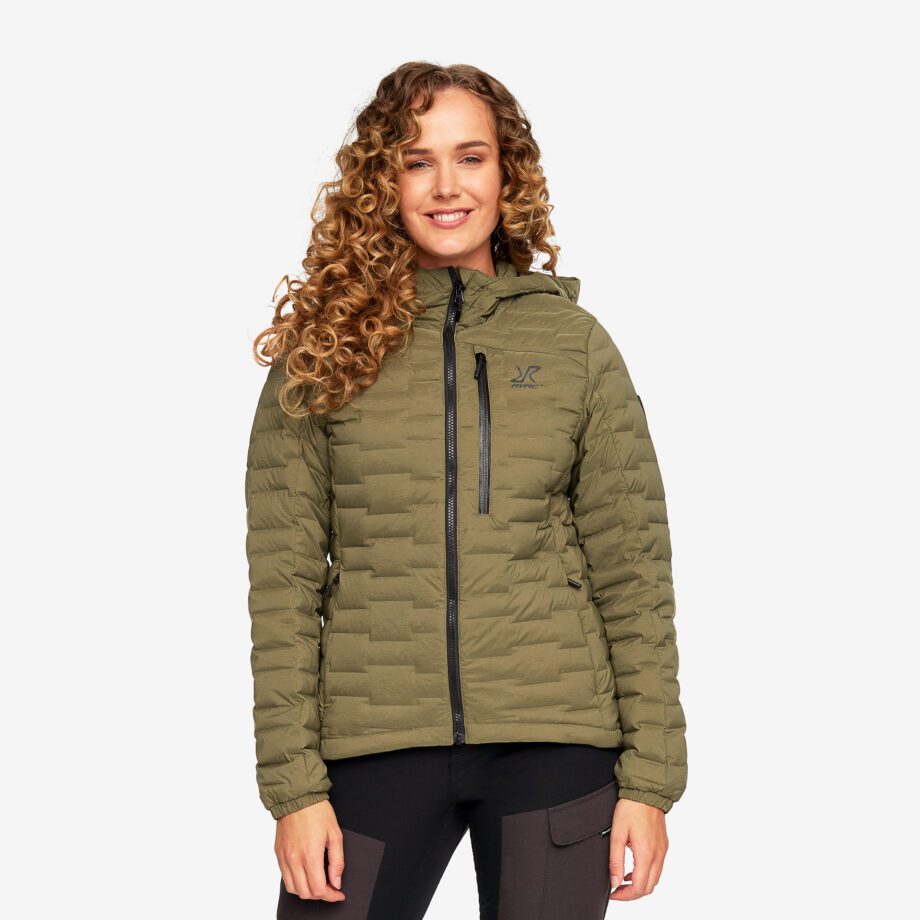 Revolution Race Flex Down Jacket - Dam - Burnt Olive, Storlek:XL - Vinterjackor