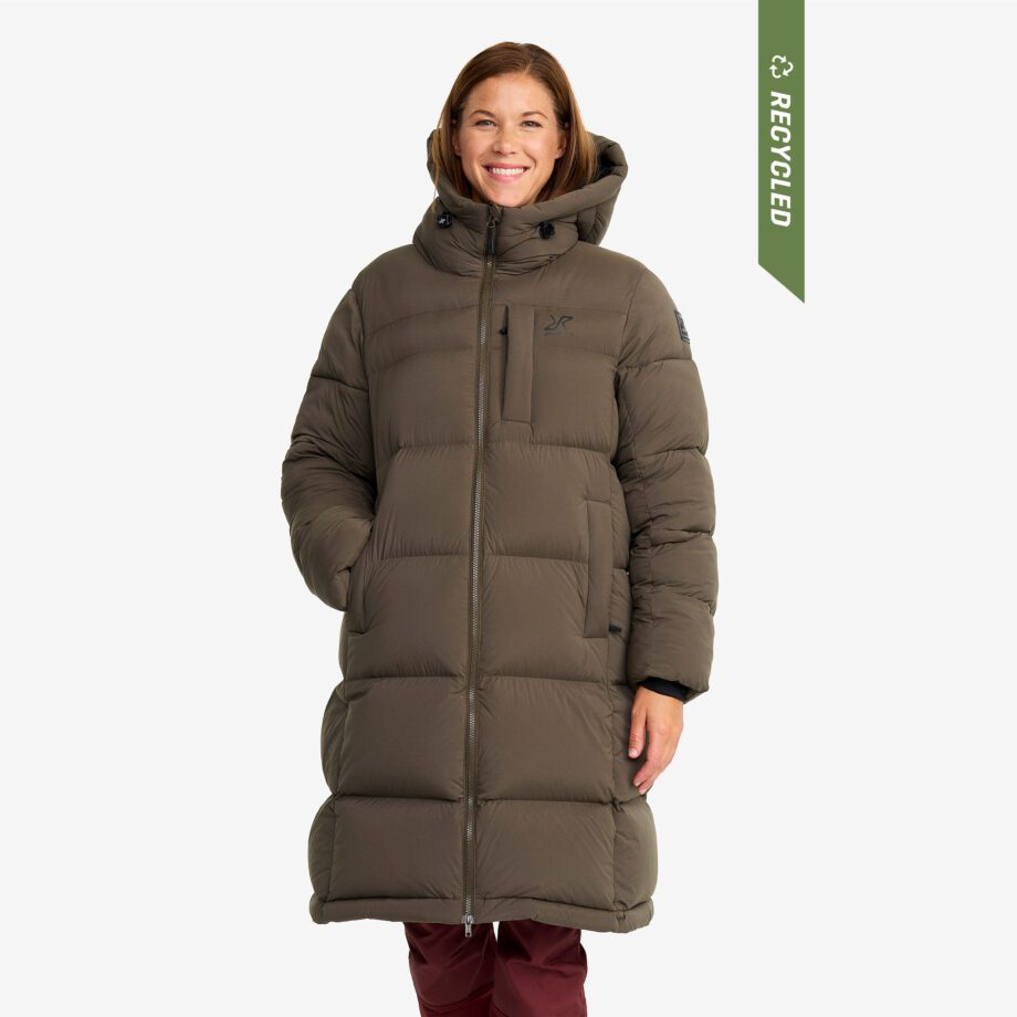 Revolution Race Flexpedition Down Parka - Dam - Mud, Storlek:XL - Vinterjackor