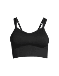 Casall Seamless Rib Padded Sports Bra - Black