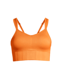 Casall Seamless Rib Padded Sports Bra - Juicy Orange