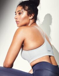 Casall Strappy Sports Bra - Grey Blue