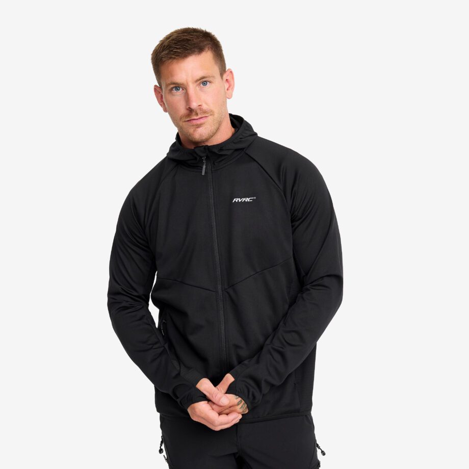 Revolution Race Pace Hooded Wind Jacket - Herr - Black, Storlek:XL - Jackor > Träningsjackor