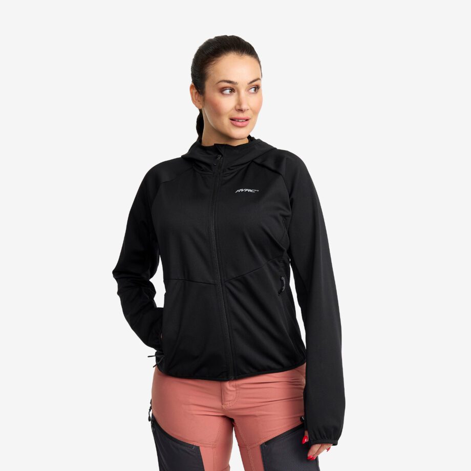 Revolution Race Pace Hooded Wind Jacket - Dam - Black, Storlek:XS - Dam > Jackor > Träningsjackor