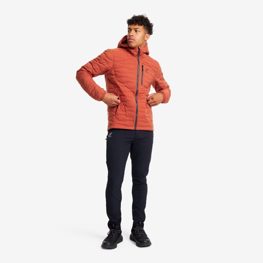 Revolution Race Flex Stretch Down Jacket - Herr - Rusty Orange, Storlek:2XL - Vinterjackor