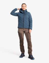 Revolution Race Flex Stretch Down Jacket - Dam - Moonlit Ocean, Storlek:3XL - Vinterjackor