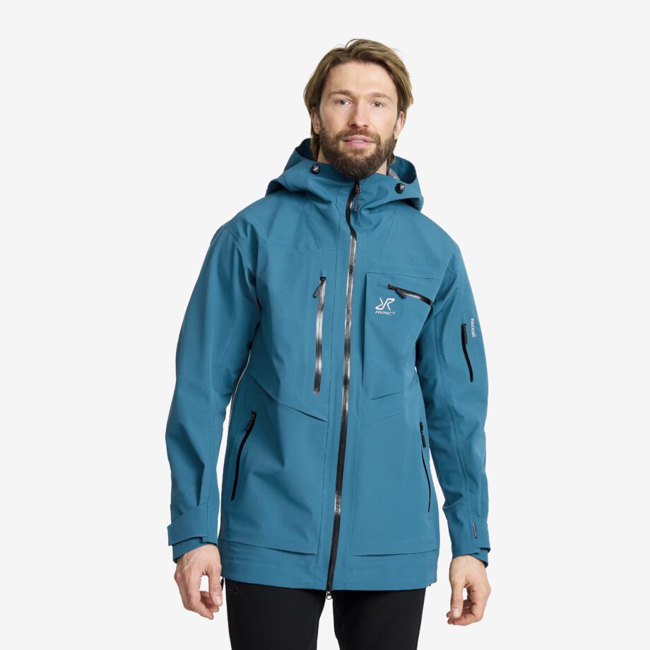 Revolution Race Cyclone Long 3L Jacket - Herr - Moroccan Blue, Storlek:S - Jackor > Regn- & Skaljackor